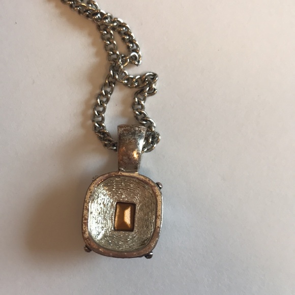 Pink Rhinestone Necklace Silvertone Chunky - Picture 4 of 6